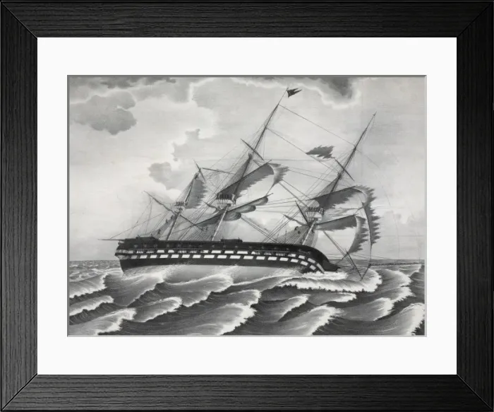 Framed Print : The United States ship of the line Delaware Framed Print : The United States ship of the line Delaware