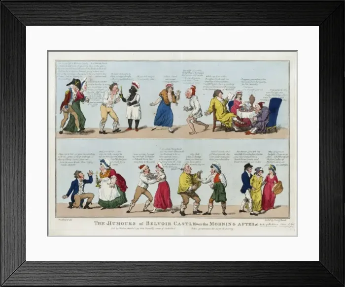 Framed Print : The humours of Belvoir Castle, or the morning after Framed Print : The humours of Belvoir Castle, or the morning after