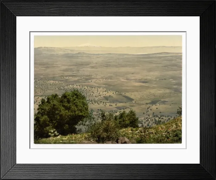 Framed Print : Mt. Hermon and Plain of Tabor, Holy Land, (i. e. Lebanon Framed Print : Mt. Hermon and Plain of Tabor, Holy Land, (i. e. Lebanon
