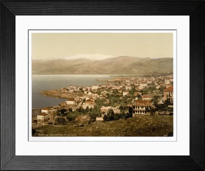 Framed Print : General view, with Lebanon in the distance, Beyrout, Holy La Framed Print : General view, with Lebanon in the distance, Beyrout, Holy La