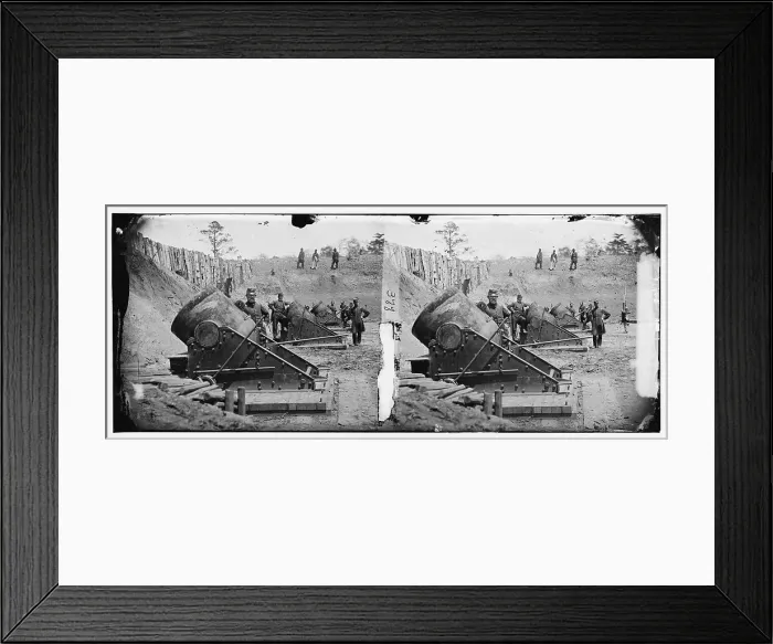Framed Print : Yorktown, Va. vicinity. 13-in. seacoast mortars of Federal Framed Print : Yorktown, Va. vicinity. 13-in. seacoast mortars of Federal