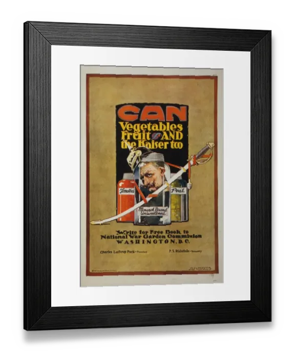 Framed Print : Can vegetables, fruit, and the kaiser too - Write for free b Framed Print : Can vegetables, fruit, and the kaiser too - Write for free b