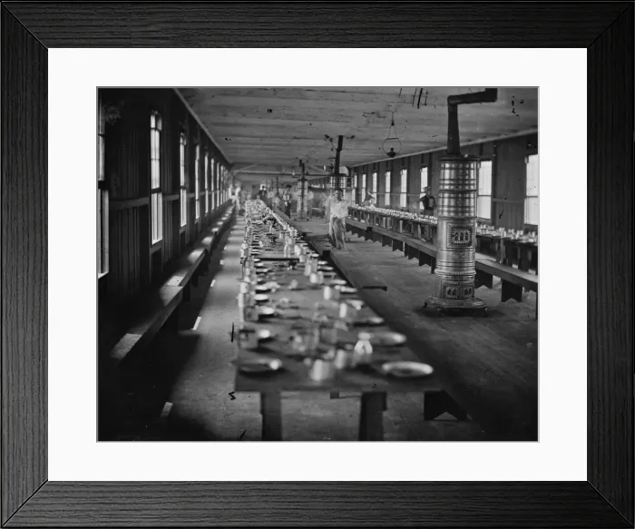Framed Print : Washington, DC Mess hall at Harewood Hospital, heated by ela Framed Print : Washington, DC Mess hall at Harewood Hospital, heated by ela