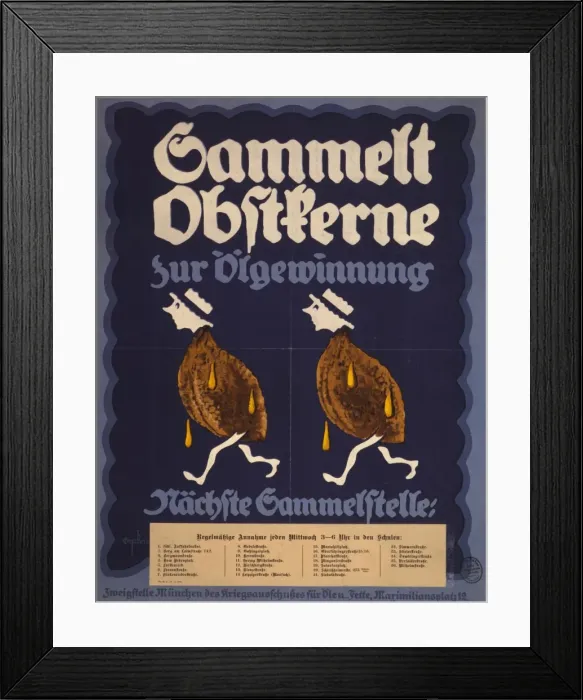 Framed Print : Sammelt Obstkerne zur olgewinnung; nachste Sammelstelle Framed Print : Sammelt Obstkerne zur olgewinnung; nachste Sammelstelle