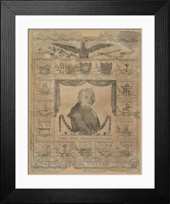 Framed Print : A new display of the United States Framed Print : A new display of the United States
