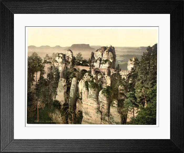 Framed Print : Bridge, the Bastion, Saxony, Germany Framed Print : Bridge, the Bastion, Saxony, Germany