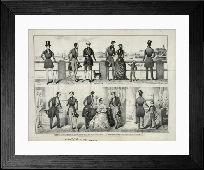 Framed Print : Spring and summer fashions for 1841, by A. F. Saguezs & G. C Framed Print : Spring and summer fashions for 1841, by A. F. Saguezs & G. C