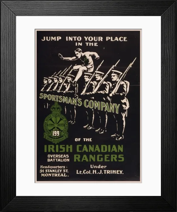 Framed Print : Jump into your place in the Sportsmans Company of the Irish Framed Print : Jump into your place in the Sportsmans Company of the Irish