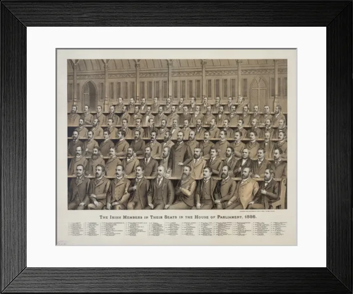 Framed Print : The Irish members in their seats in the House of Parliament Framed Print : The Irish members in their seats in the House of Parliament