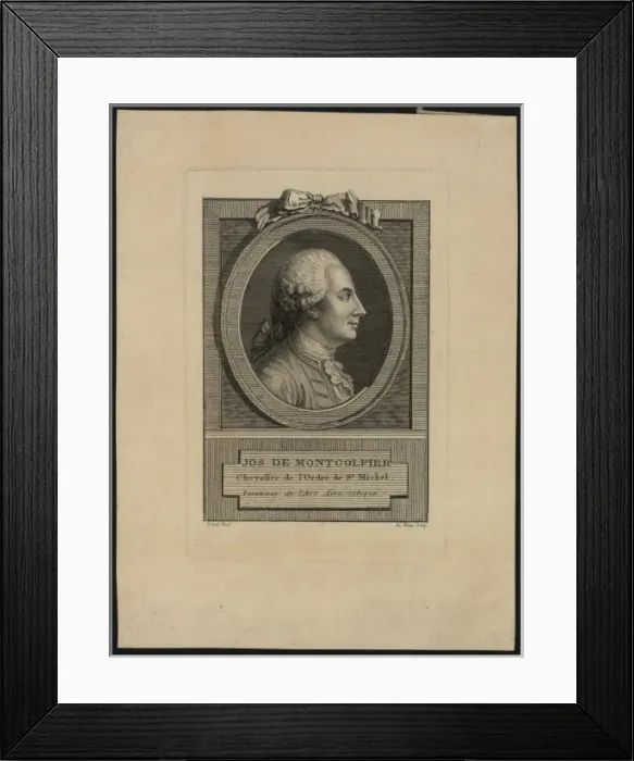 Framed Print : Jos. de Montgolfier, chevalier de l ordre de St. Michel, inv Framed Print : Jos. de Montgolfier, chevalier de l ordre de St. Michel, inv