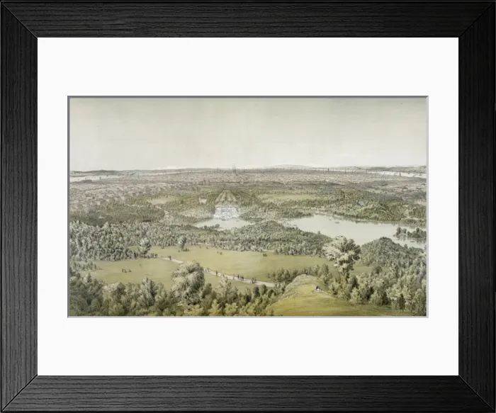 Framed Print : Central Park New York City looking south from the observator Framed Print : Central Park New York City looking south from the observator