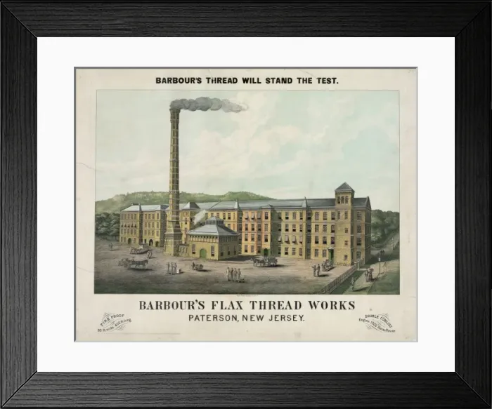 Framed Print : Barbours flax thread works. Patterson, New Jersey Framed Print : Barbours flax thread works. Patterson, New Jersey