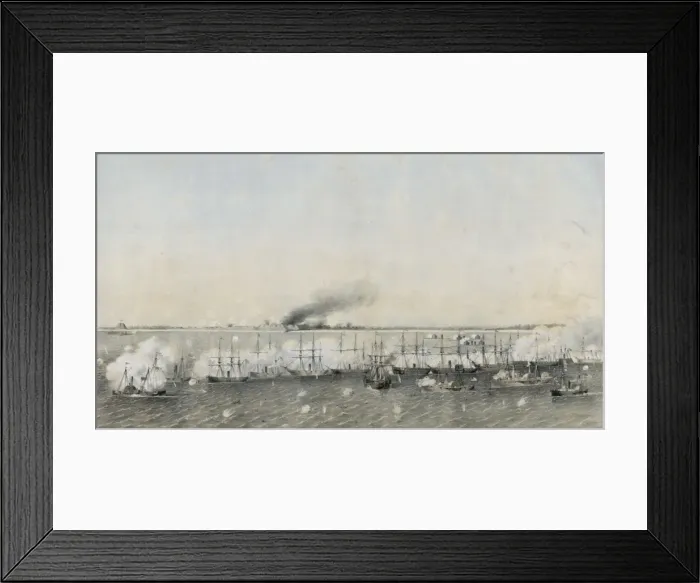 Framed Print : Bombardment of Fort Fisher Framed Print : Bombardment of Fort Fisher