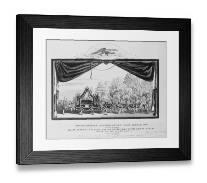 Framed Print : Grand funeral pageant at New York July 23, 1850, in honor of Framed Print : Grand funeral pageant at New York July 23, 1850, in honor of