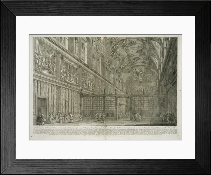 Framed Print : Veduta della capella sistina nel palazzo apostolico vaticano Framed Print : Veduta della capella sistina nel palazzo apostolico vaticano