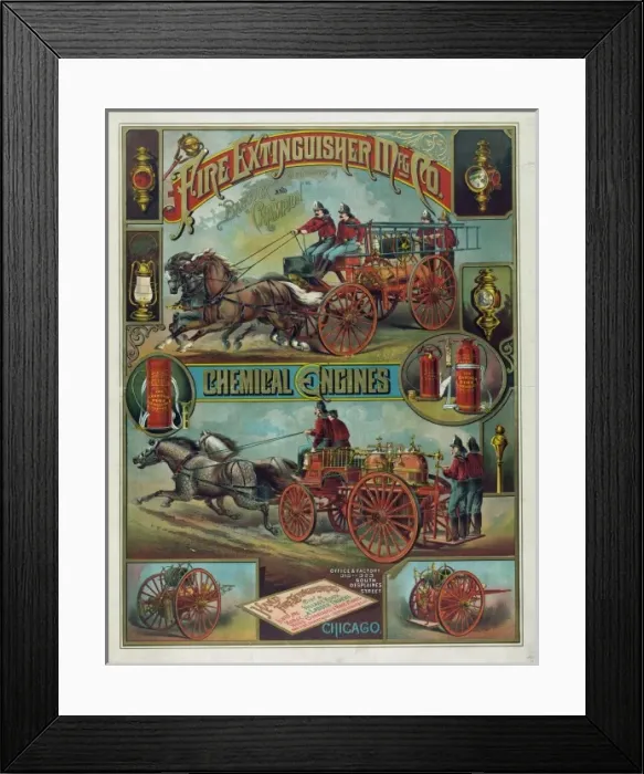Framed Print : Fire extinguisher mfg co Framed Print : Fire extinguisher mfg co