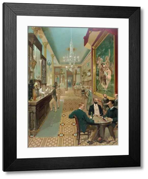 Framed Print : Interior view of the Hoffman House bar Framed Print : Interior view of the Hoffman House bar