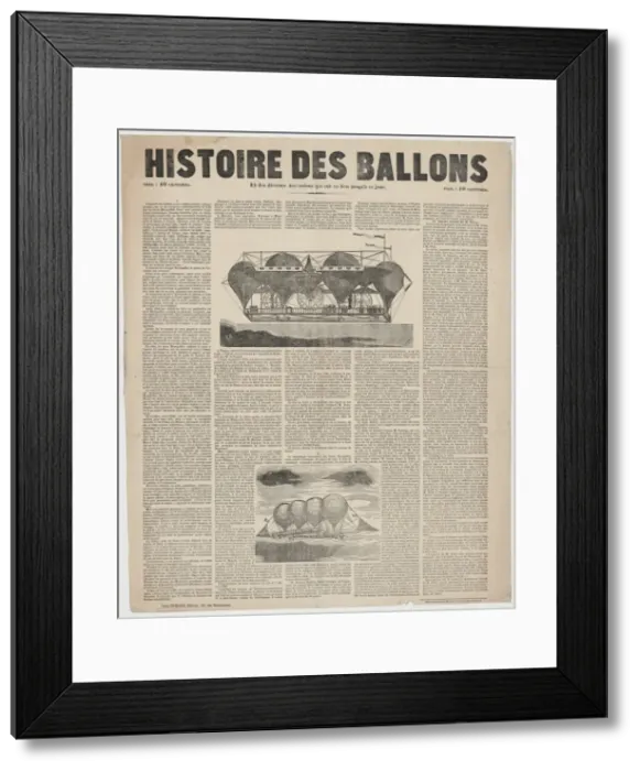 Framed Print : Histoire des ballons, et des diverses ascensions qui ont eu Framed Print : Histoire des ballons, et des diverses ascensions qui ont eu