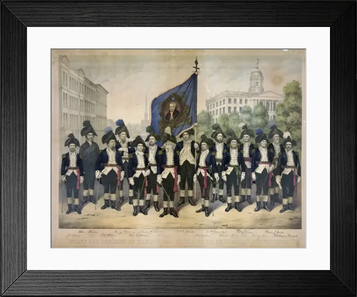 Framed Print : Staff and officers of the Putnam Phalanx as originally const Framed Print : Staff and officers of the Putnam Phalanx as originally const