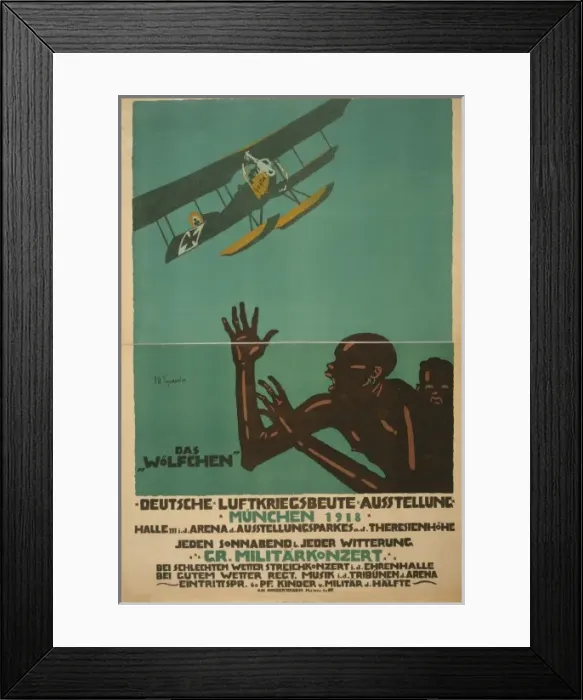 Framed Print : Deutsche Luftkriegsbeute Ausstellung, Munchen, 1918 Framed Print : Deutsche Luftkriegsbeute Ausstellung, Munchen, 1918