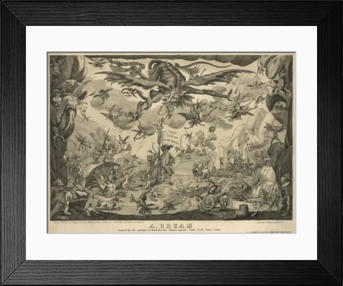 Framed Print : A dream caused by the perusal of Mrs. H. Beecher Stowes pop Framed Print : A dream caused by the perusal of Mrs. H. Beecher Stowes pop