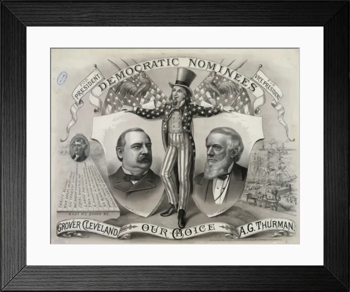 Framed Print : Our choice, Grover Cleveland, A. G. Thurman. Democratic nomin Framed Print : Our choice, Grover Cleveland, A. G. Thurman. Democratic nomin