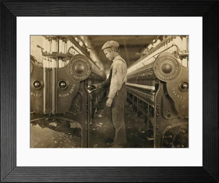 Framed Print : Doffer in a Lincolnton, (NC) mill Framed Print : Doffer in a Lincolnton, (NC) mill