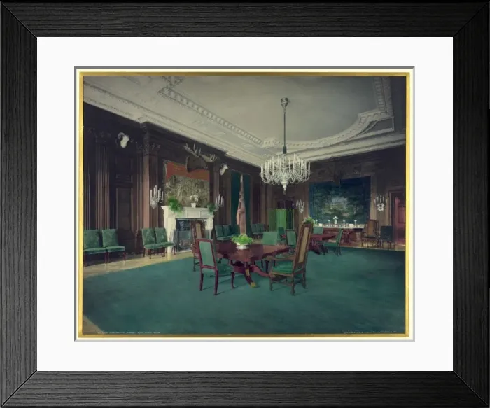 Framed Print : The State Dining Room, White House Framed Print : The State Dining Room, White House