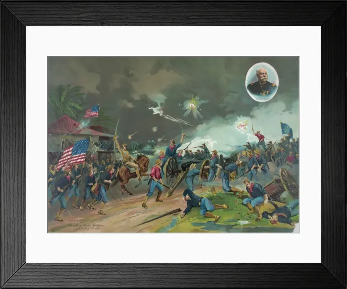 Framed Print : The battle of Malate, Philippines night of July 31st 1898 Framed Print : The battle of Malate, Philippines night of July 31st 1898