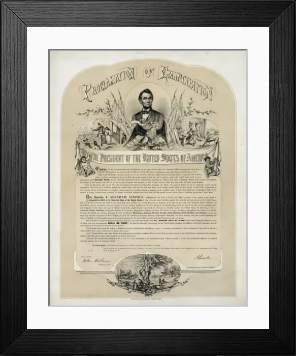 Framed Print : Proclamation of emancipation Framed Print : Proclamation of emancipation