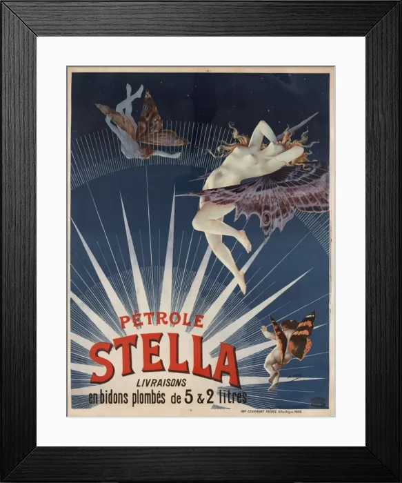Framed Print : Petrole Stella, livraisons en bidons plombes de 5 & 2 litres Framed Print : Petrole Stella, livraisons en bidons plombes de 5 & 2 litres