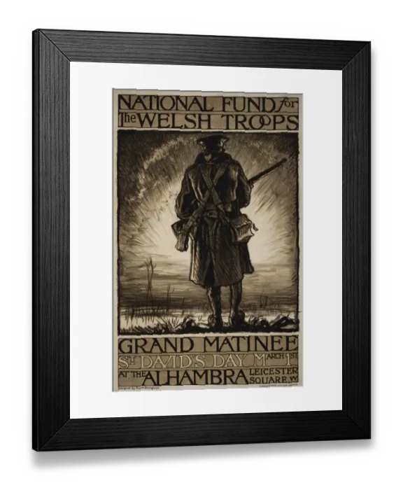 Framed Print : National fund for the Welsh troops. Grand Matinee, St. David Framed Print : National fund for the Welsh troops. Grand Matinee, St. David