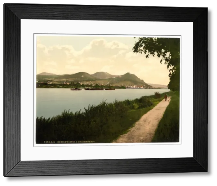 Framed Print : Drachenfels and Konigswinter, the Rhine, Germany Framed Print : Drachenfels and Konigswinter, the Rhine, Germany