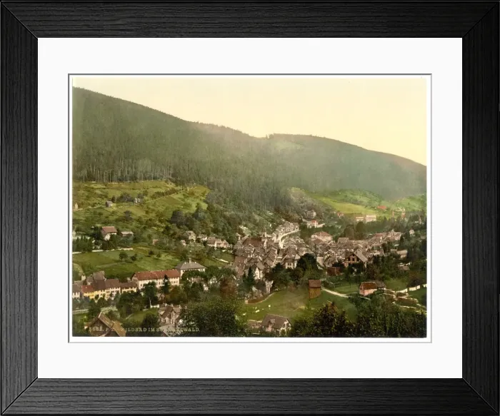 Framed Print : Wildbad from Paulineshohe, Wurtemburg, Germany Framed Print : Wildbad from Paulineshohe, Wurtemburg, Germany