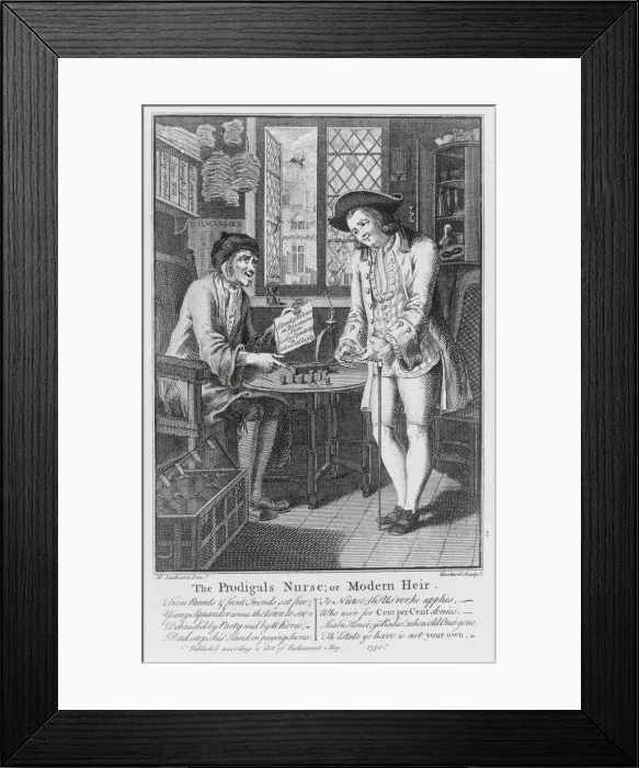 Framed Print : The prodigals nurse, or modern heir Framed Print : The prodigals nurse, or modern heir