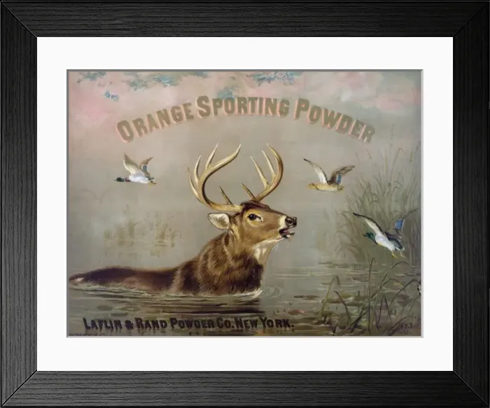 Framed Print : Orange sporting powder. Laflin & Rand Powder Co. New York Framed Print : Orange sporting powder. Laflin & Rand Powder Co. New York