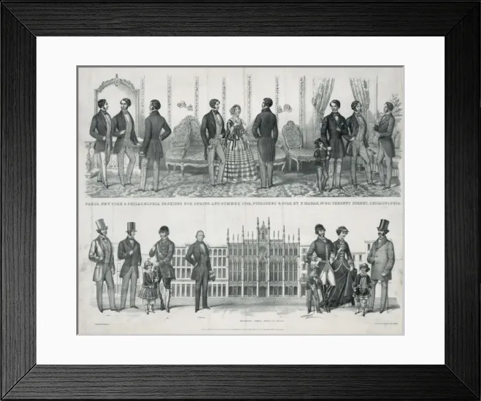 Framed Print : Paris, New York & Philadelphia fashions for spring and summe Framed Print : Paris, New York & Philadelphia fashions for spring and summe