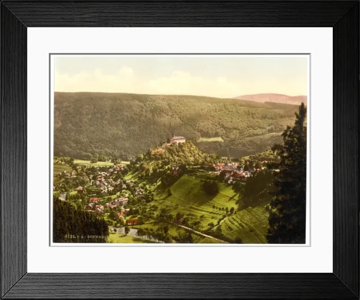 Framed Print : Schwarzburg, from Trippstein, Thuringia, Germany Framed Print : Schwarzburg, from Trippstein, Thuringia, Germany