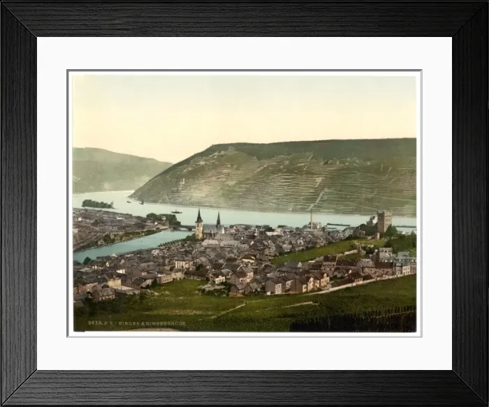 Framed Print : Bingen and the bridge, the Rhine, Germany Framed Print : Bingen and the bridge, the Rhine, Germany