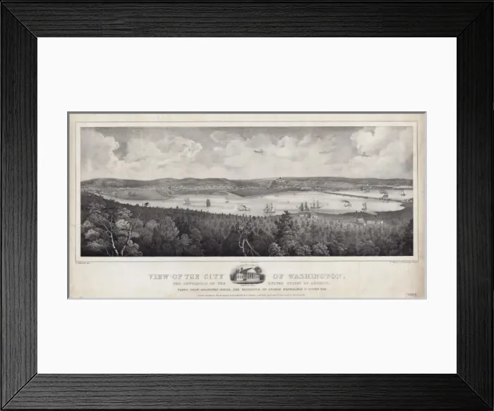 Framed Print : View of the city of Washington, the metropolis of the United