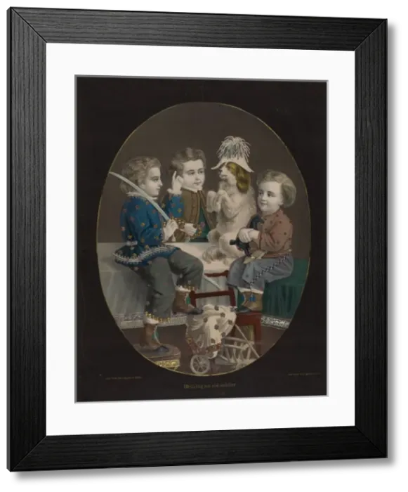 Framed Print : Drilling an old soldier Framed Print : Drilling an old soldier