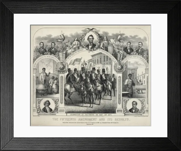 Framed Print : The Fifteenth Amendment and its results Framed Print : The Fifteenth Amendment and its results