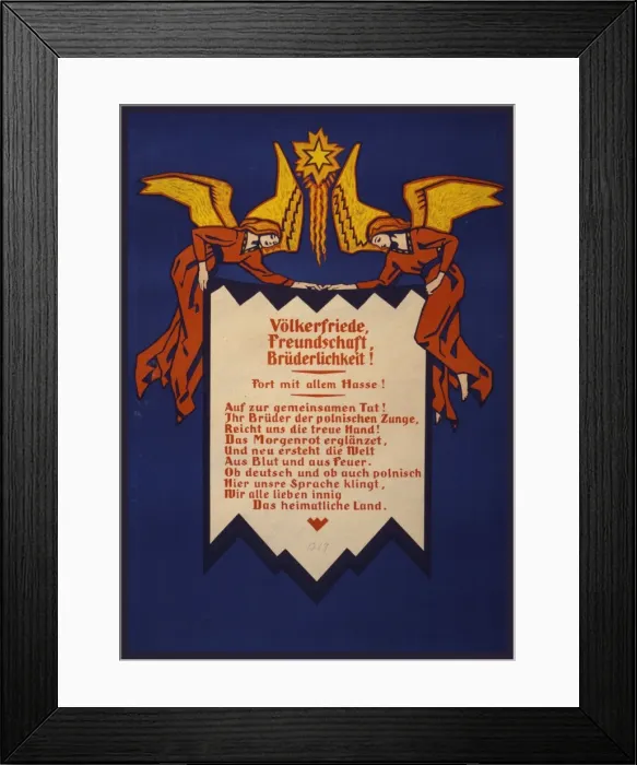 Framed Print : Volkerfriede, Freundschaft, Bruderlichkeit! Fort mit allem H Framed Print : Volkerfriede, Freundschaft, Bruderlichkeit! Fort mit allem H