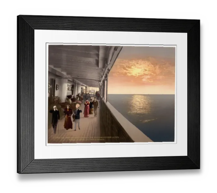 Framed Print : Konig Albert, Promenade Deck, North German Lloyd, Royal Mail Framed Print : Konig Albert, Promenade Deck, North German Lloyd, Royal Mail