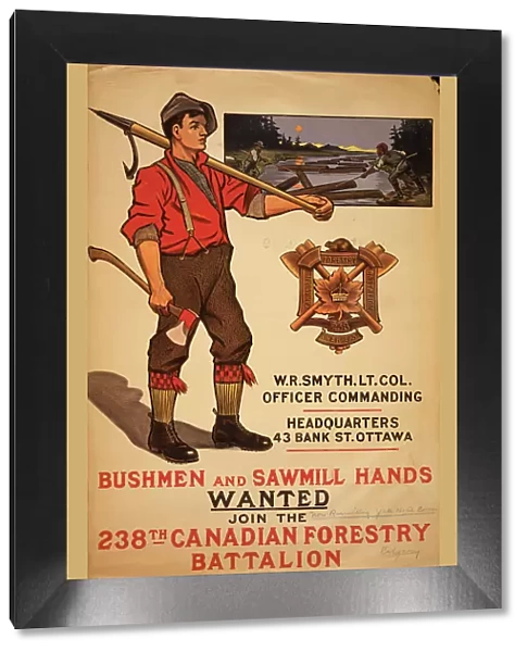 Bushmen and sawmill hands wanted. Join the 238th Canadian Fo