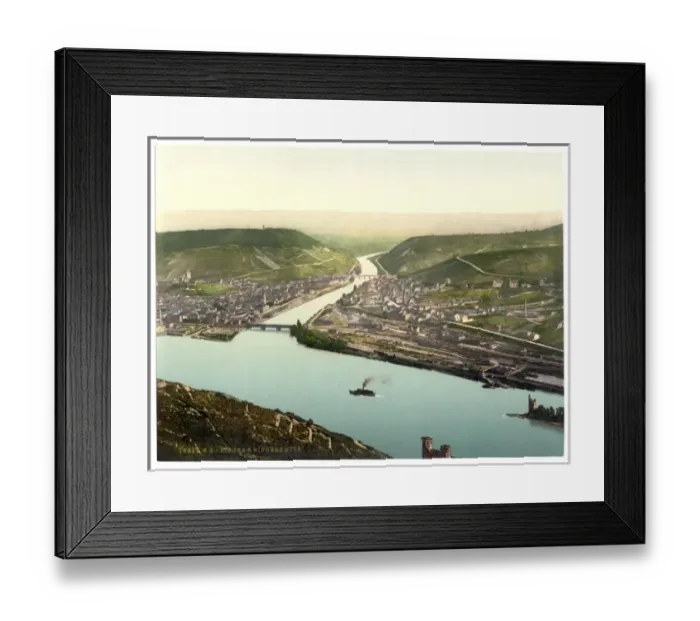 Framed Print : Bingen and the bridge, the Rhine, Germany Framed Print : Bingen and the bridge, the Rhine, Germany
