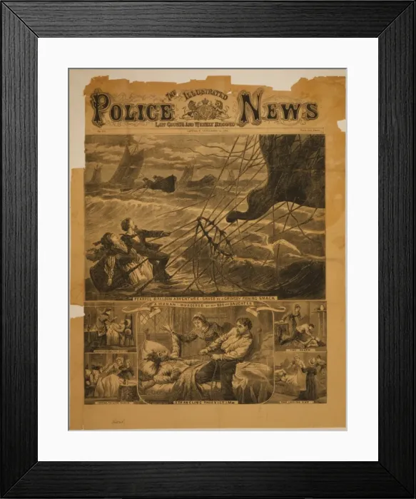 Framed Print : Fearful balloon adventure - saved by a Grimsby fishing smack Framed Print : Fearful balloon adventure - saved by a Grimsby fishing smack