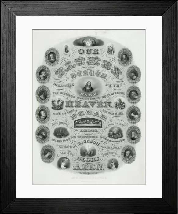 Framed Print : The Lords prayer Framed Print : The Lords prayer