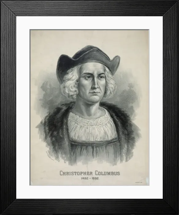 Framed Print : Christopher Columbus, 1492-1892 Framed Print : Christopher Columbus, 1492-1892