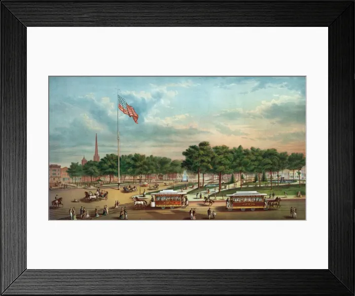 Framed Print : Monument Park-Cleveland, Ohio (U. S. A. )